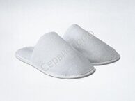 Тапочки махровые Стандарт Комби закрытый комбинированный мыс эконом махра (подошва ЭВА 3 мм)